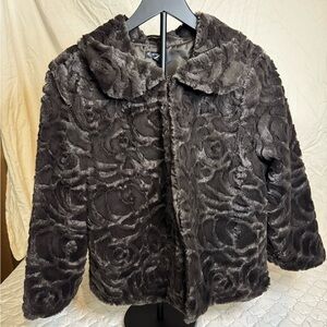 New Directions Dark Brown Teddy Jacket